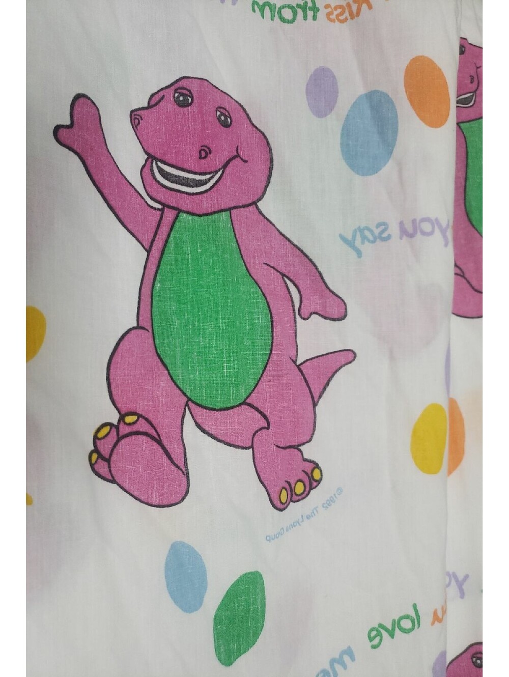 Barney Vintage Bed Sheet 1992 Twin